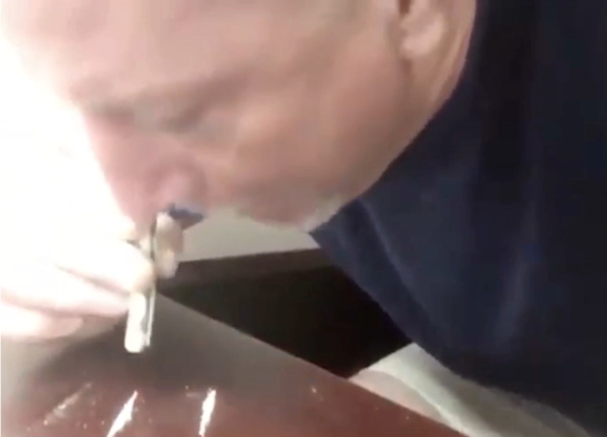Video Released Of Dolphins OL Coach Snorting A White Substance