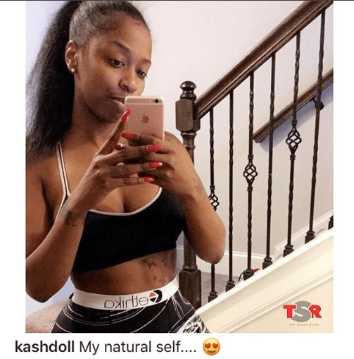 Kash Doll Shows Off Her Natural Beauty.