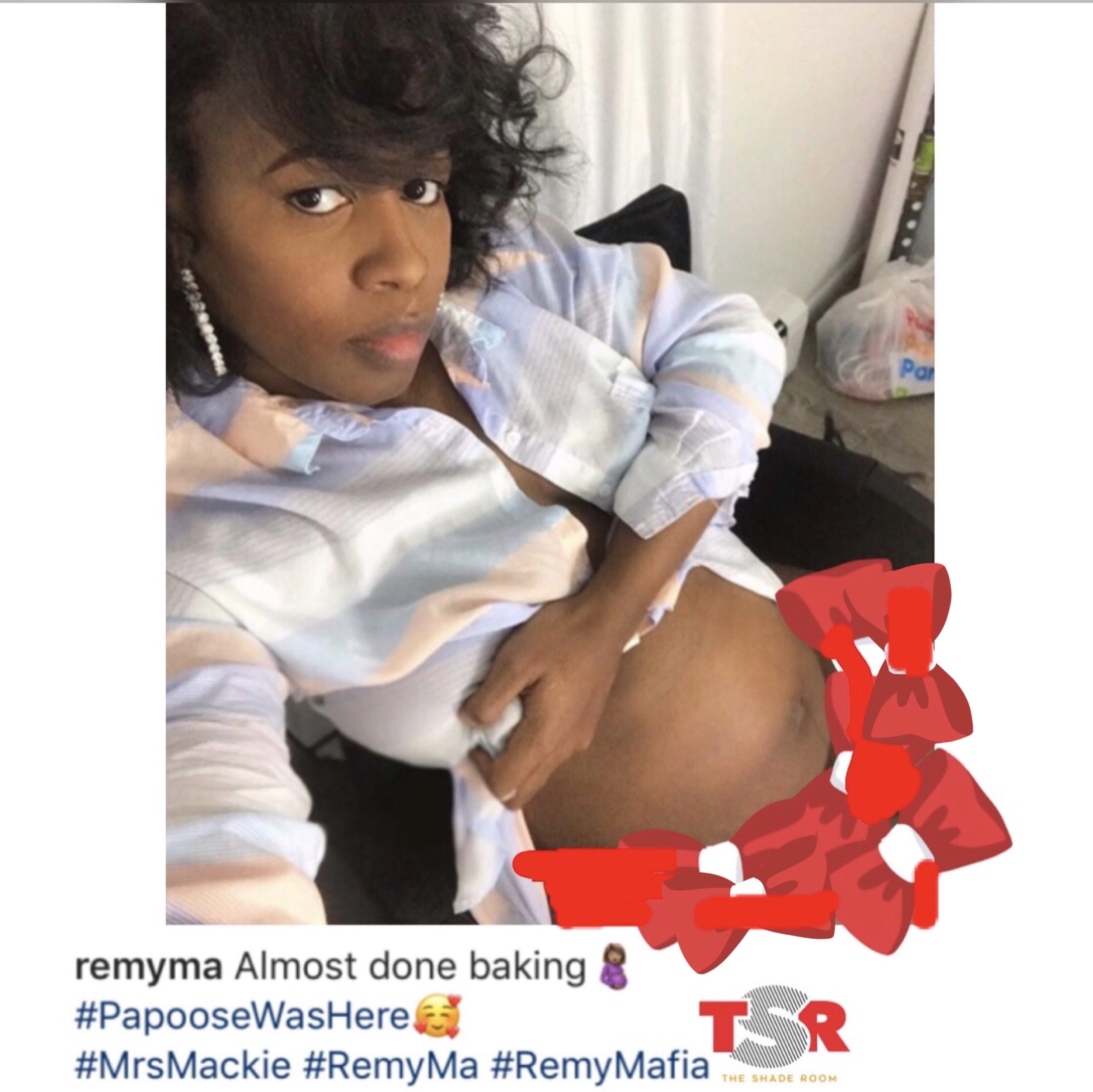 Remy Ma Shows Off Her Baby Bump!