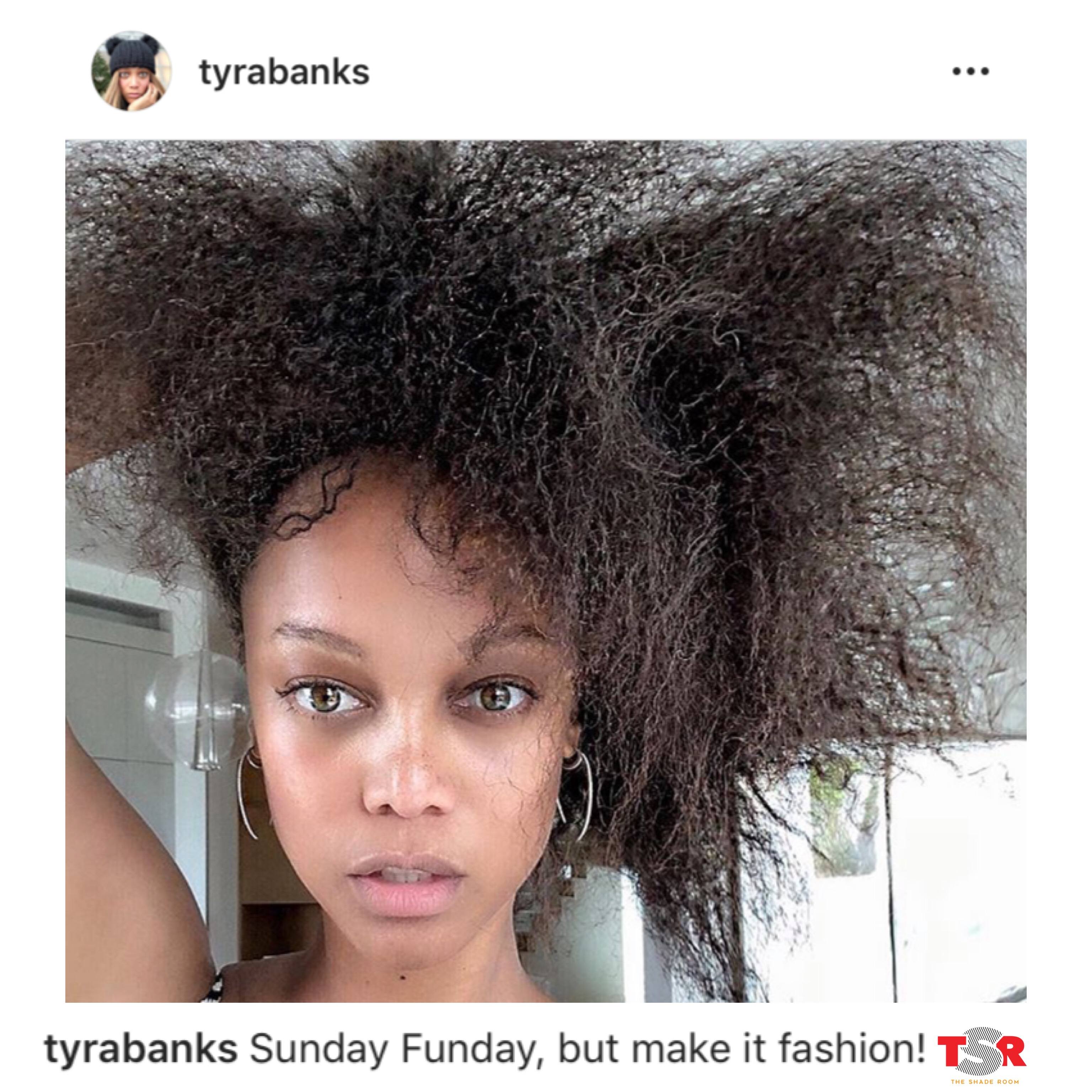 Tyra Banks Shows Off Her Natural Hair!