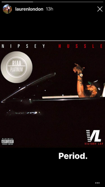 Nipsey Hussle going platinum