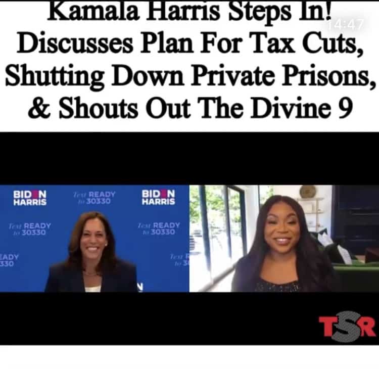 <div>Kamala Harris Steps Into The Shade Room! Discusses Plan For Tax Cuts, Shutting Down Private Prisons & Shouts Out The Divine 9</div>