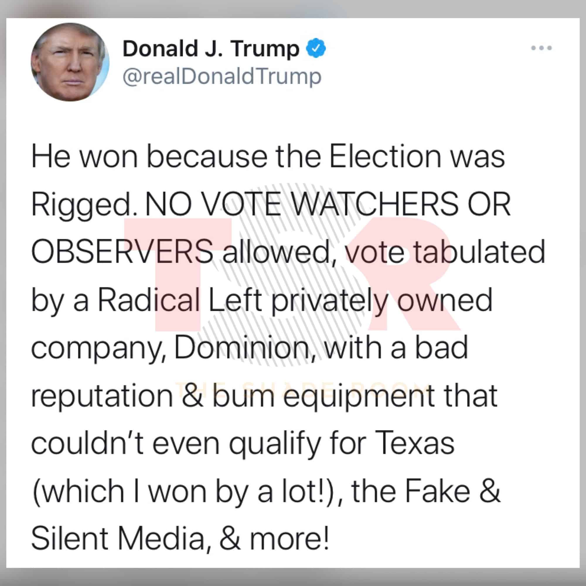 <div>Trump Publicly Acknowledges That Joe Biden Won The Election For The First Time—Still Stresses That The Election Was Rigged & He Refuses To Concede</div>