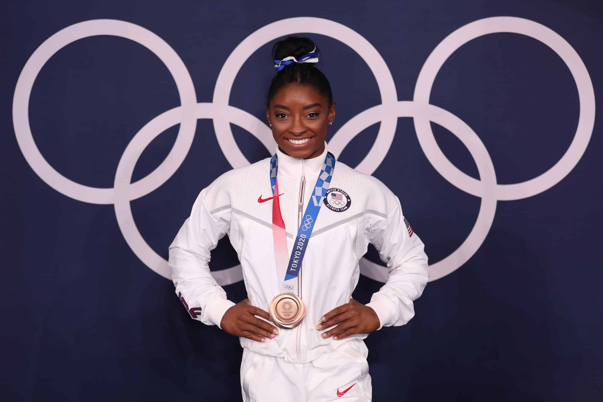 Simone Biles won a bronze medal during the women's balance beam competition, giving her, her 7th overall Olympic medal.