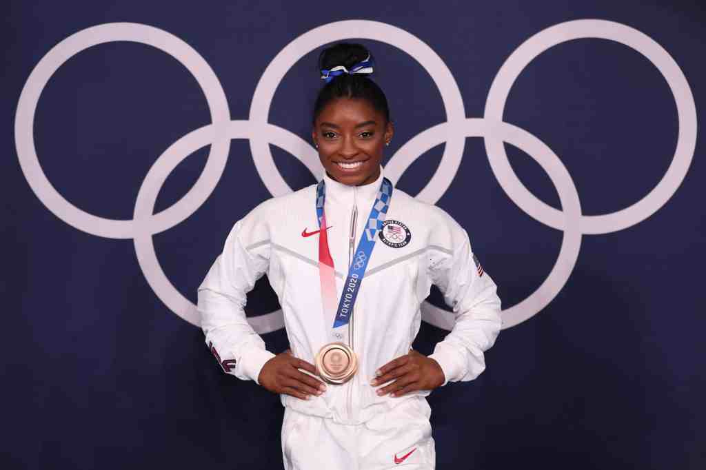 Simone Biles won a bronze medal during the women's balance beam competition, giving her, her 7th overall Olympic medal.