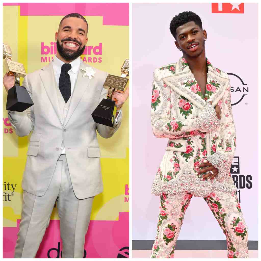 Drake, Lil Nas X both share pregnant emojis for album art.