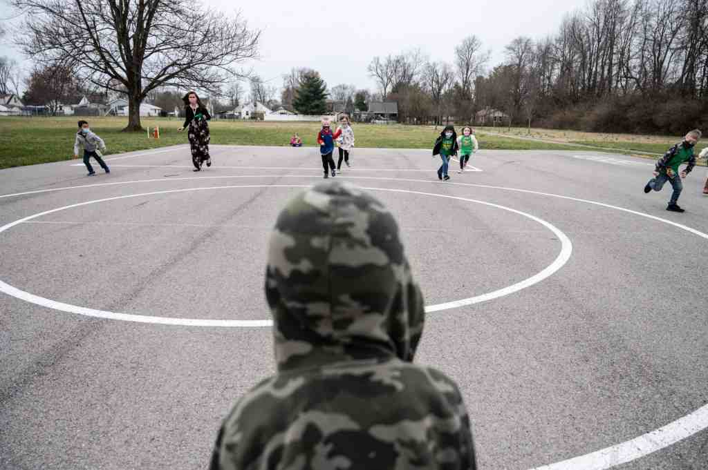 Mental health--children playing on playground