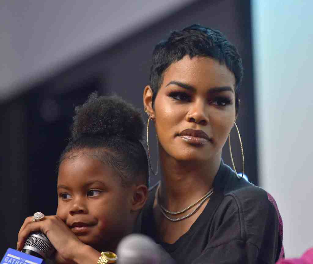 Teyana Taylor's daughter Junie steals the show as she struts down the runway during New York Fashion Week for Teyana's new collection.