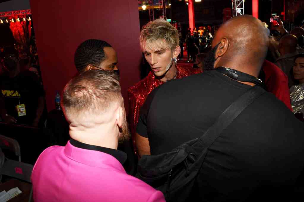 Connor McGregor and Machine Gun Kelly comment about their scuffle from the MTV VMAs red carpet Sunday night.