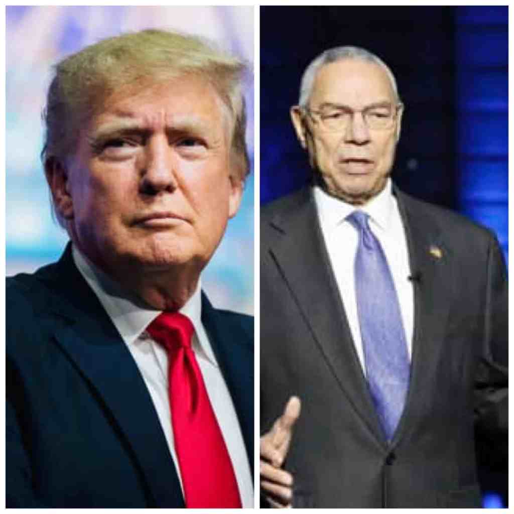 Donald Trump and Colin Powell