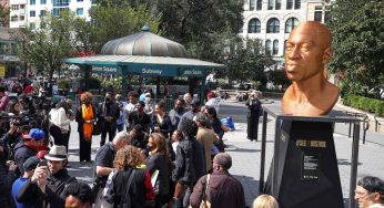 NYPD Releases Surveillance Footage As They Continue To Search For The Suspect Responsible For Defacing The George Floyd Statue In Union Square 