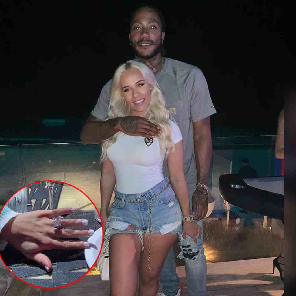 Derrick Rose proposed to his longtime girlfriend Alaina Anderson Tuesday night inside of Madison Square Garden.