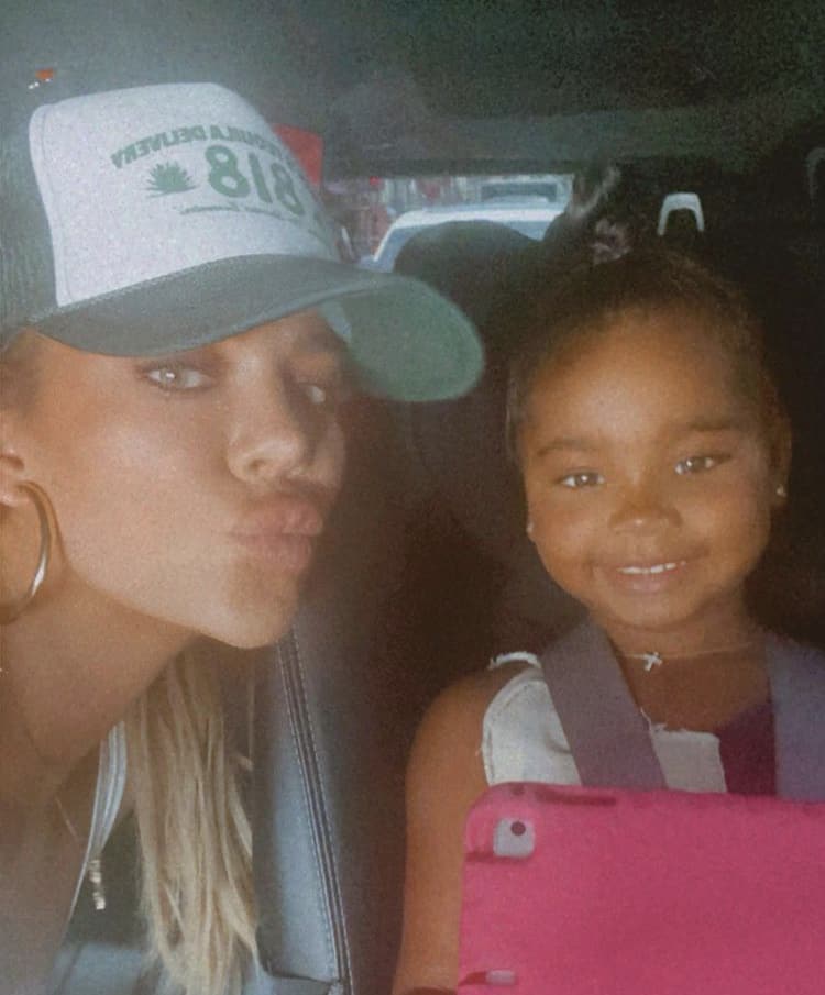 Khloe Kardashian with daughter True Thompson