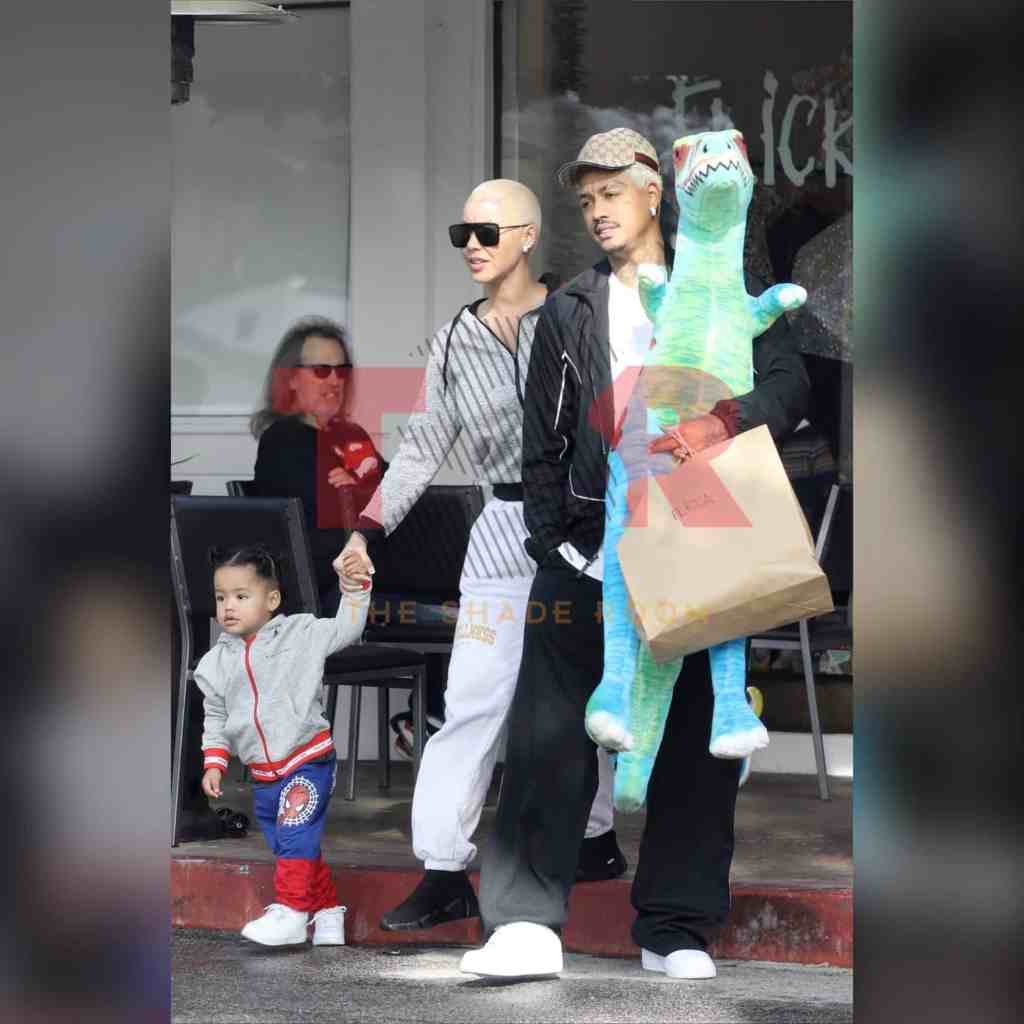 Amber Rose and AE out on a family date