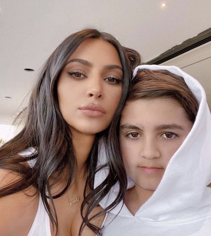 Kim Kardashian shared a text message from Mason Disick while offering social media advice to North West after she recently went live.