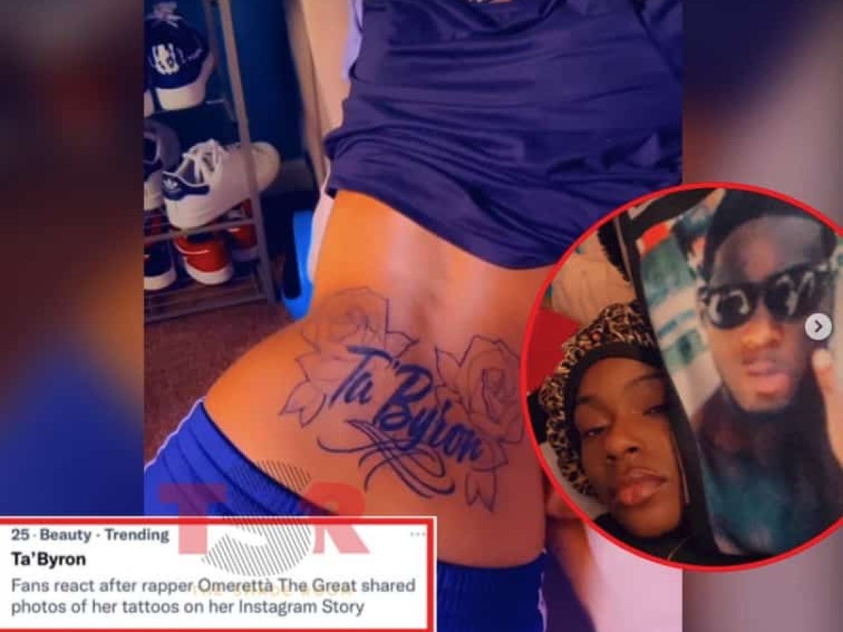 Omeretta shows off all 6 of her tattoos of her boyfriend's name. | By Say  CheeseTvFacebook