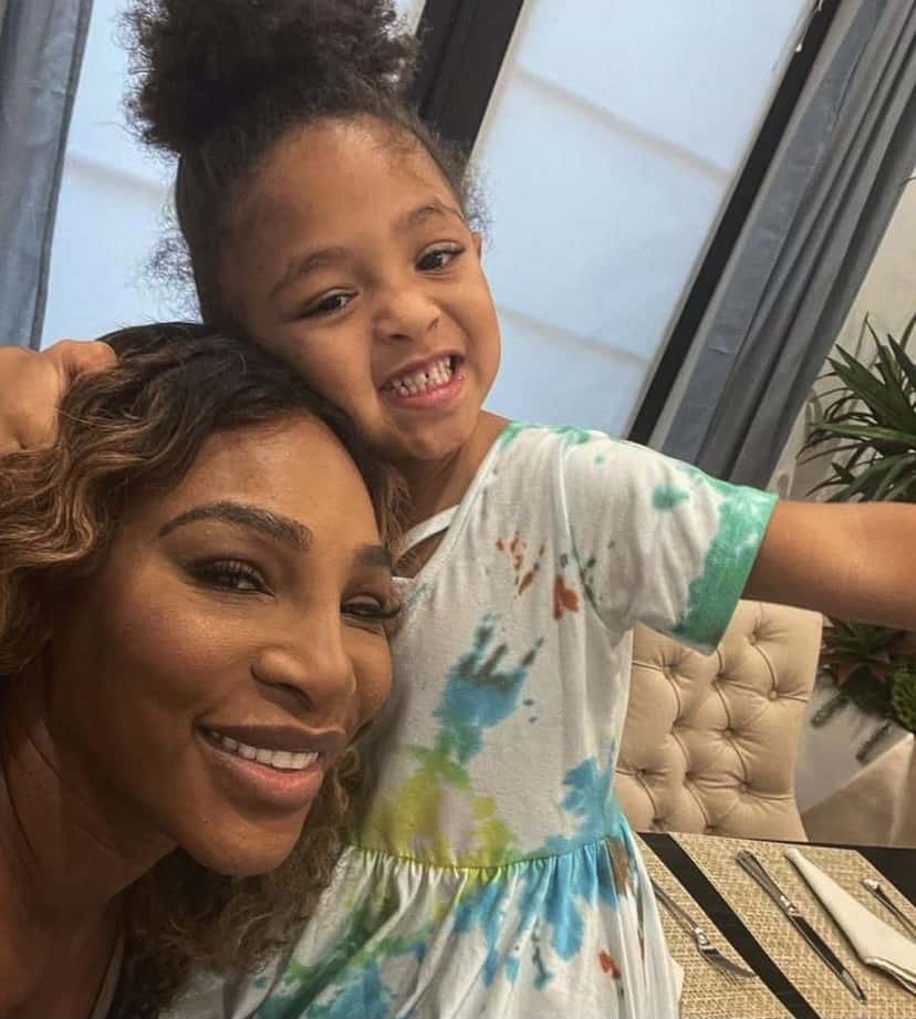 In a new video Serena Williams' daughter Alexis Olympia shows off her progress on the tennis court.