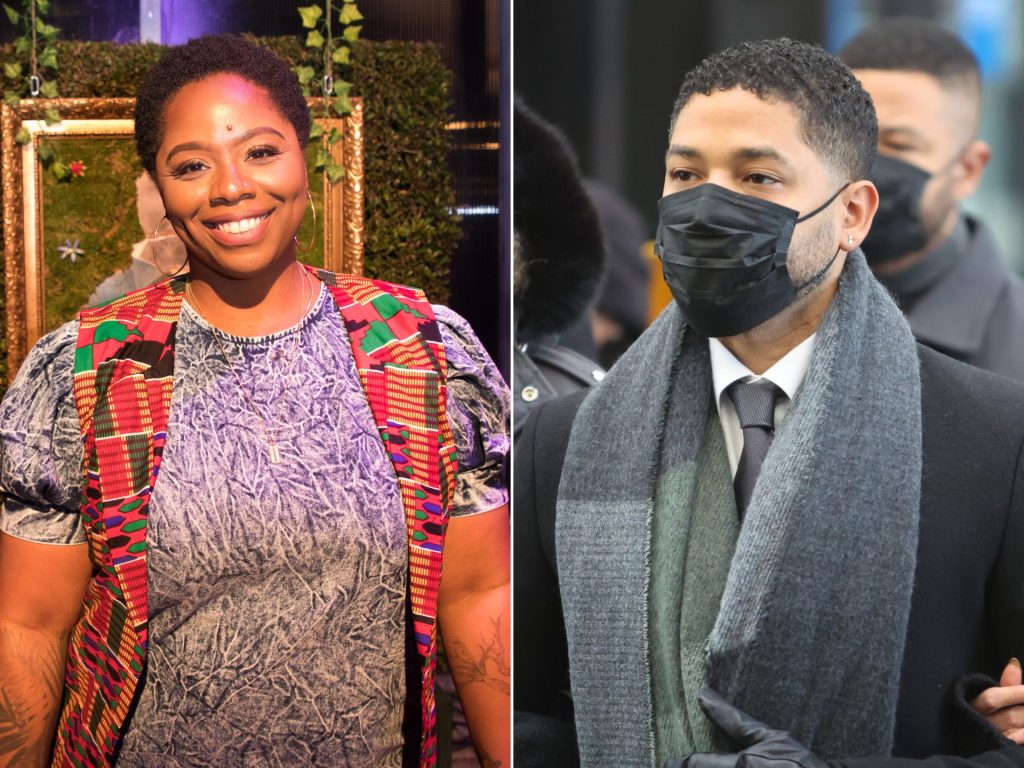 Patrisse Cullors gives an update on Jussie Smollett after visiting him in jail and says he will not have a regular bed after a few days.