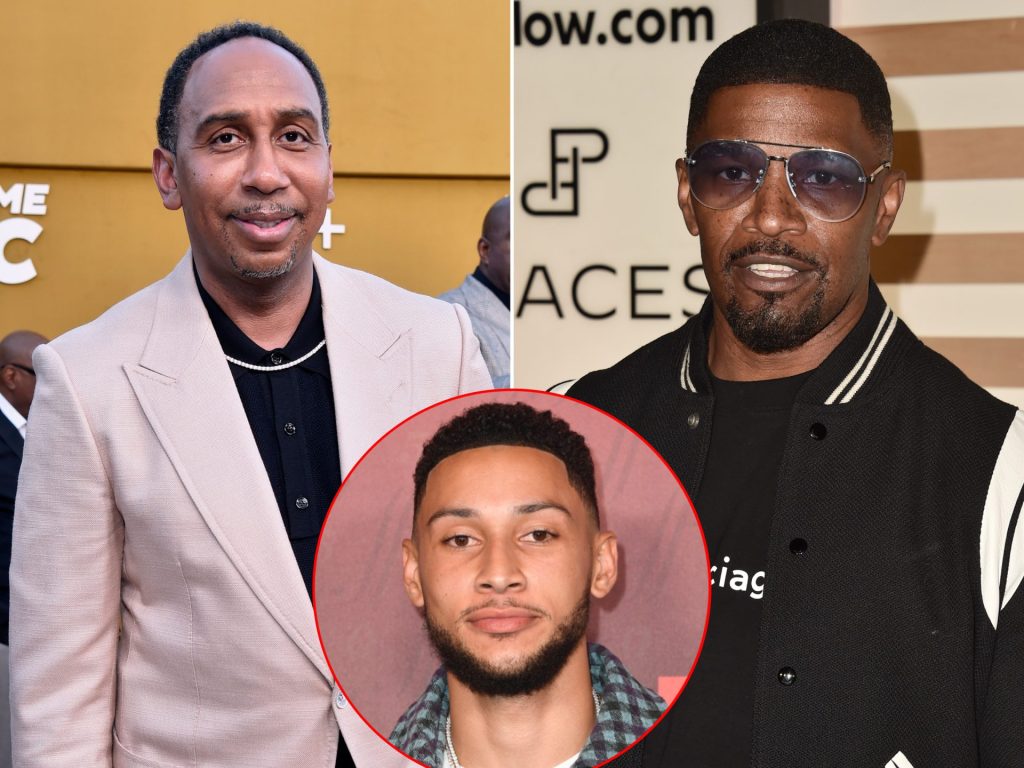 Jamie Foxx calls out Stephen A. Smith after he calls Ben Simmons weak and pathetic after sitting out during the entire NBA season.