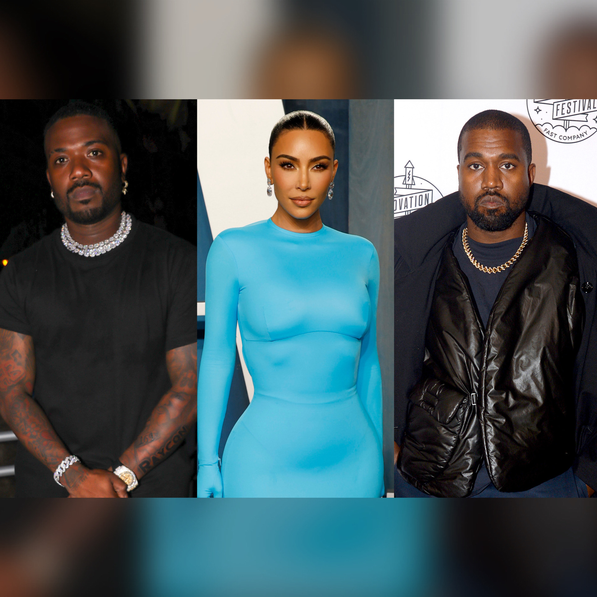 Ray J, Kim Kardashian, Kanye West