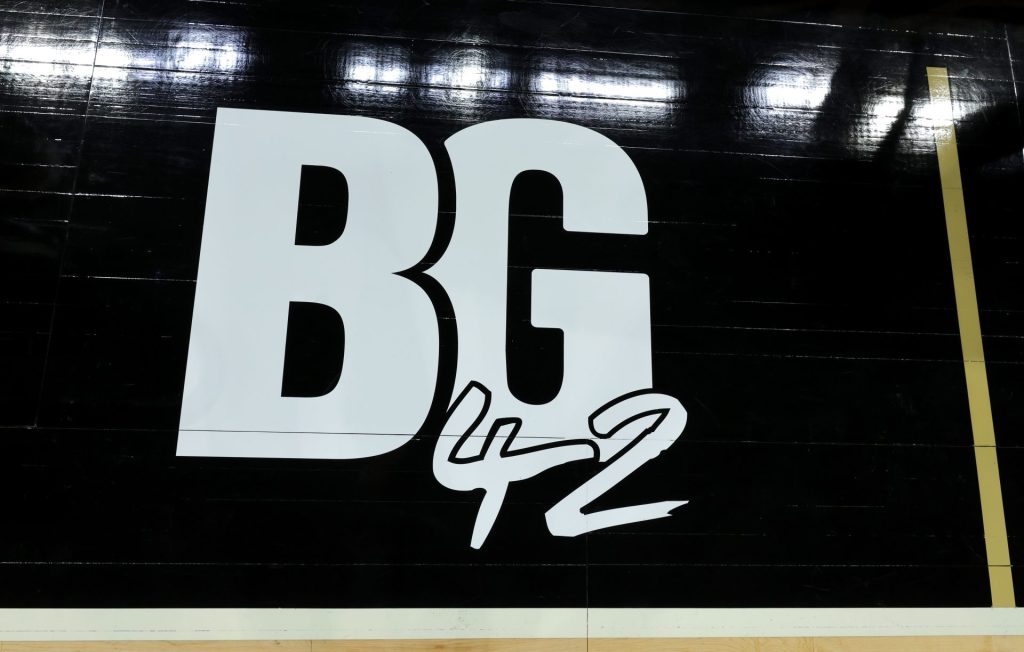The Phoenix Suns show support for WNBA star Brittney Griner with a floor decal of her initials and number as she remains detained in Russia.