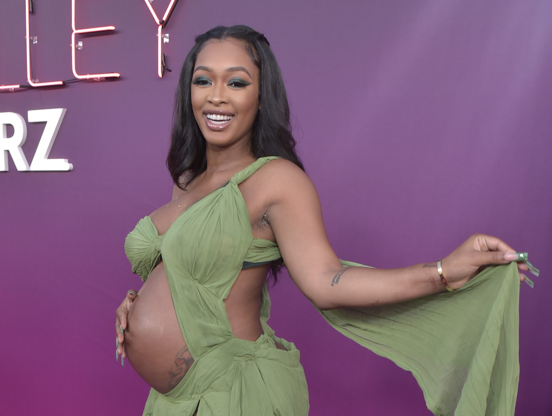 Miracle Watts Bounces Her Baby Bump On The Dance Floor At “P-Valley” Season 2 Premiere Party