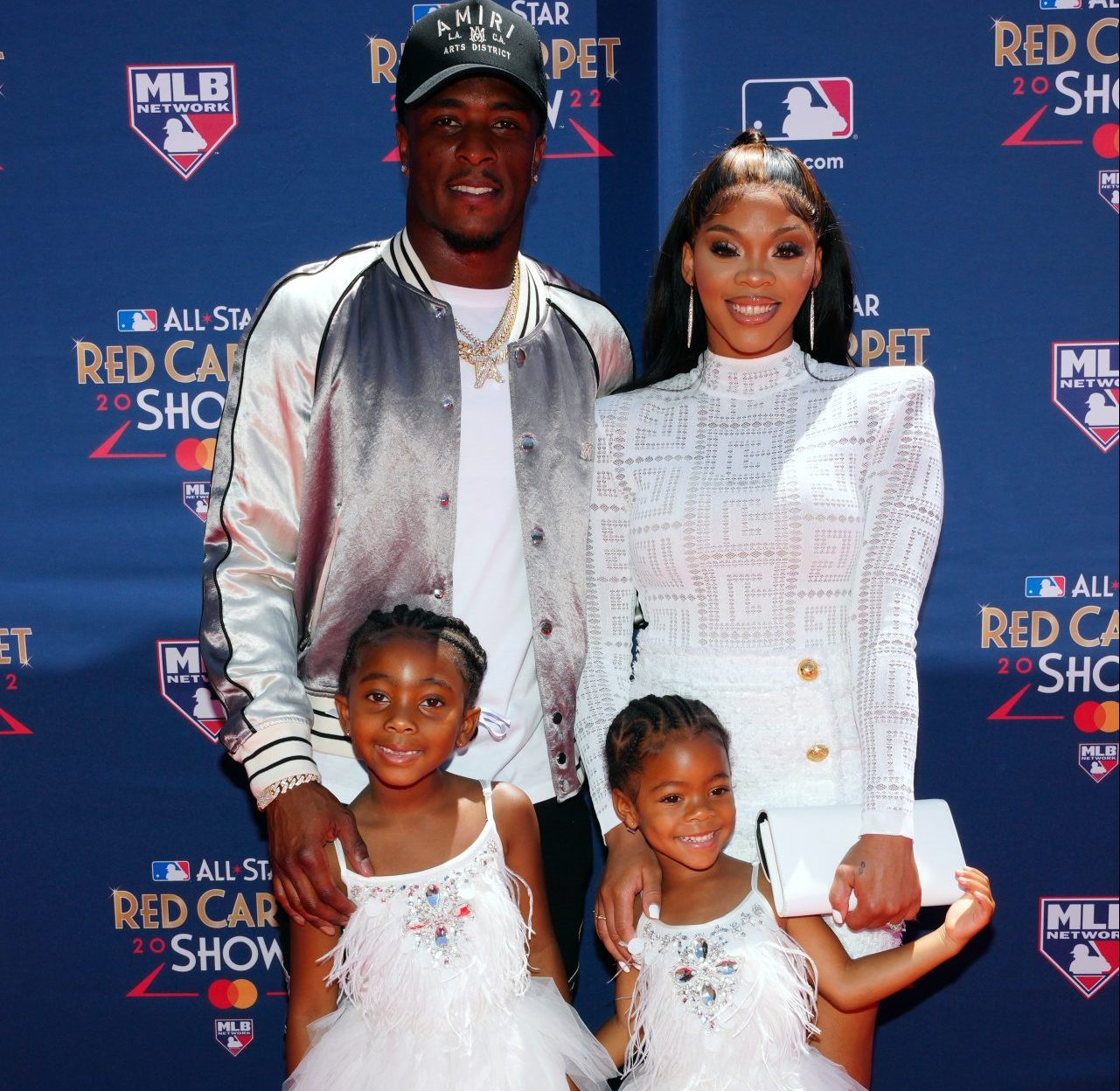 MLB Star Tim Anderson Walks The Red Carpet With His Wife & Children After Another Woman Alleges He Is The Father Of Her Child