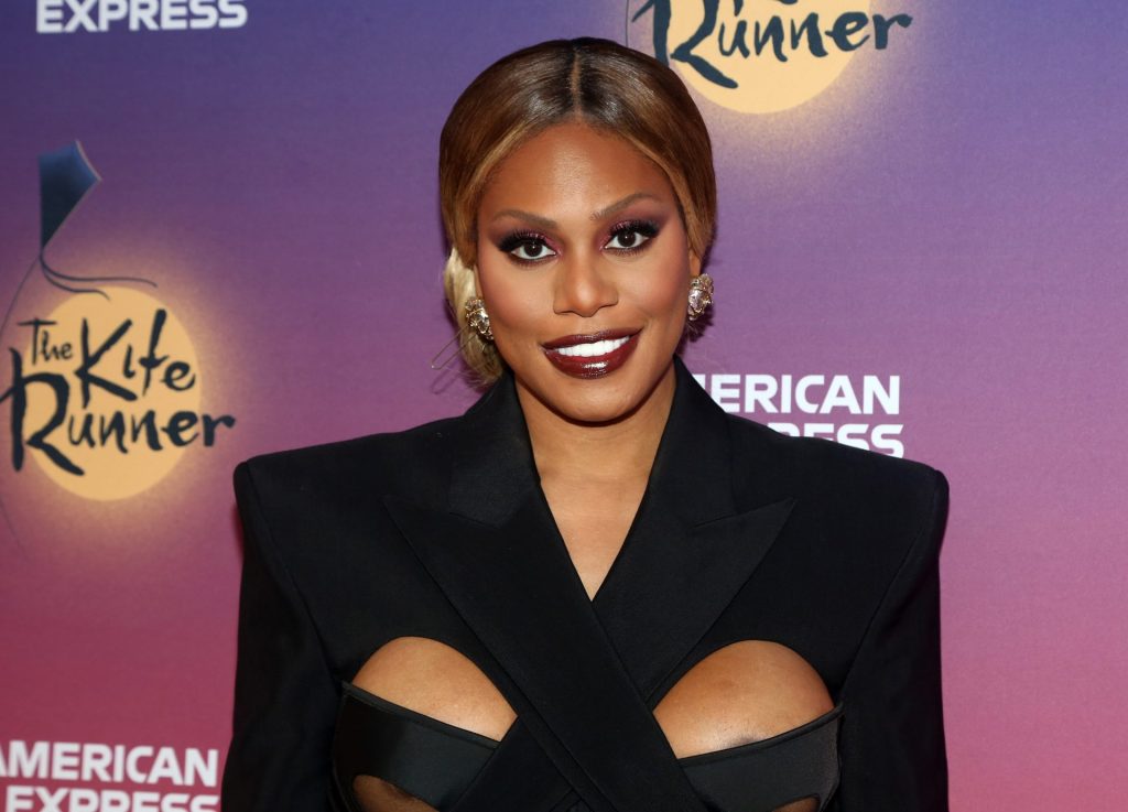 Actress Laverne Cox laughs as fans mistake her for Beyoncé as she attends the U.S. Open to support Serena Williams.