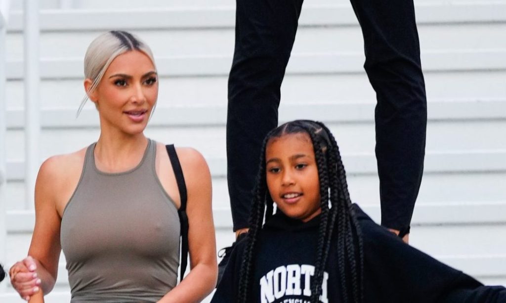 Kim Kardashian North West And Kanye West Kim Kardashian North West And Kanye West