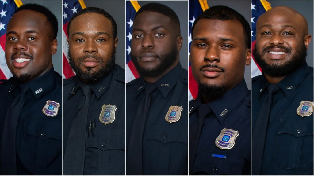 adarrius Bean, Demetrius Haley, Emmitt Martin III, Justin Smith, Desmond Mills, Jr. Photo: The Memphis Police Department