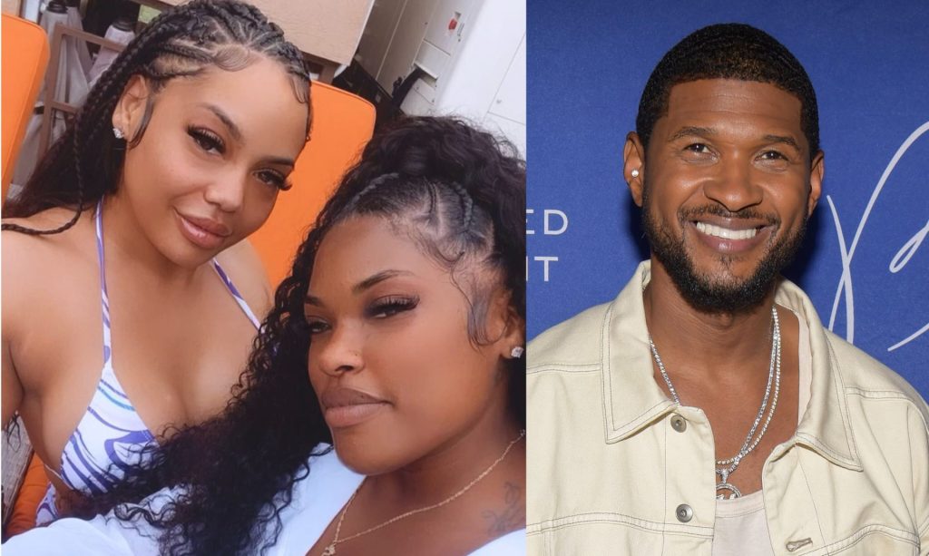 (LEFT) Photo provided by: Clishe Lavallier (RIGHT) : 2022 Beloved Benefit ATLANTA, GEORGIA - JULY 07: Usher attends the 2022 Beloved Benefit at Mercedes-Benz Stadium on July 07, 2022 in Atlanta, Georgia. (Photo by Marcus Ingram/Getty Images)