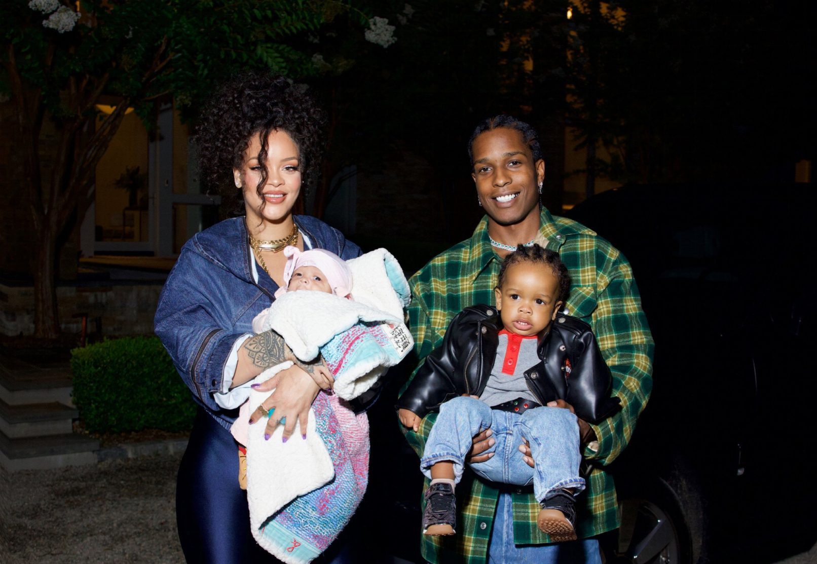 Baby Reveal! Rihanna & A$AP Rocky Pose In A Family Photoshoot With Their Two Sons (PHOTOS)