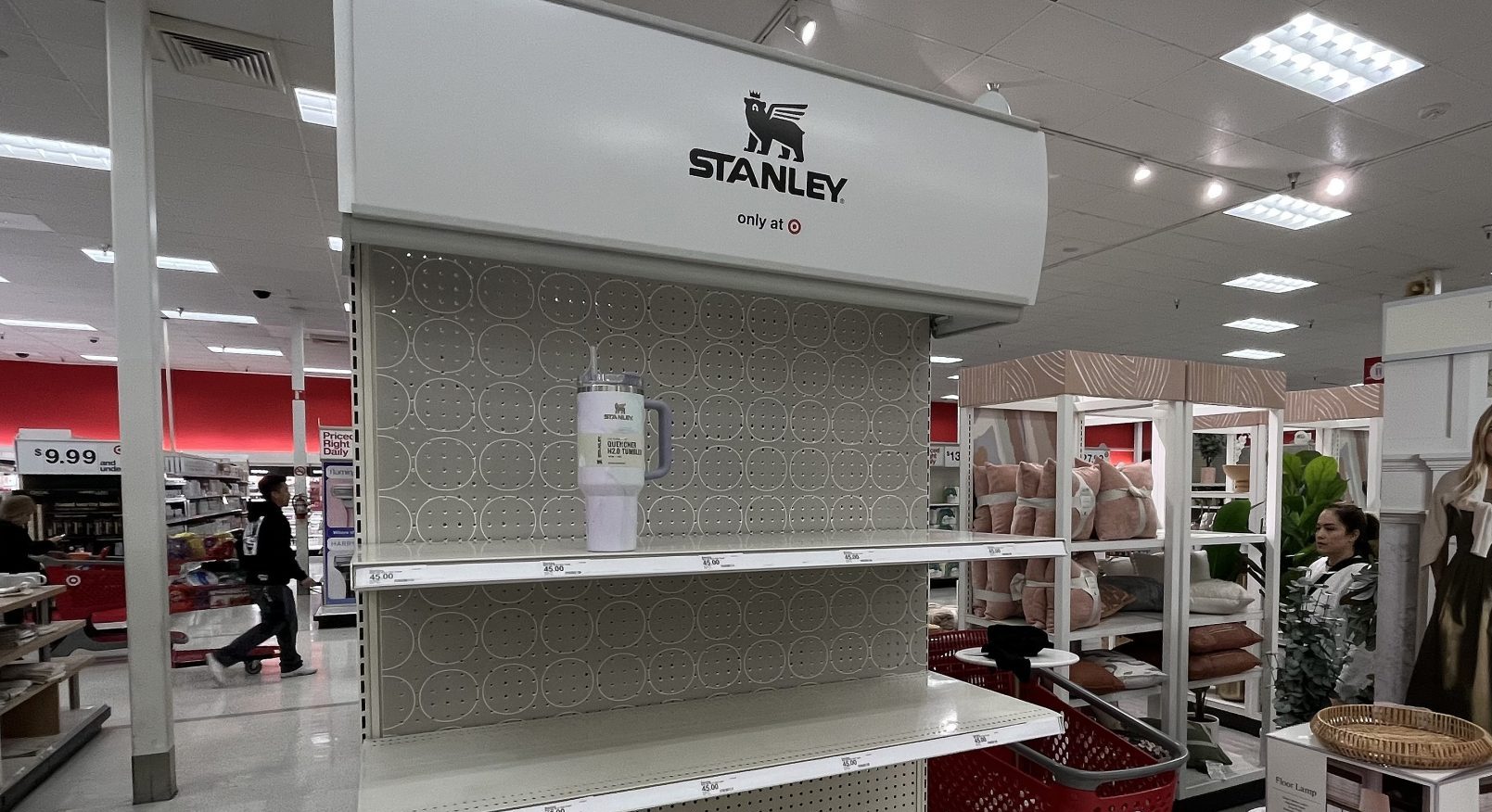 WEST HILLS CA JANUARY 9, 2024 - There was only one Stanley Cup left on the shelf at the Target in West Hills on Monday, January 9, 2024.