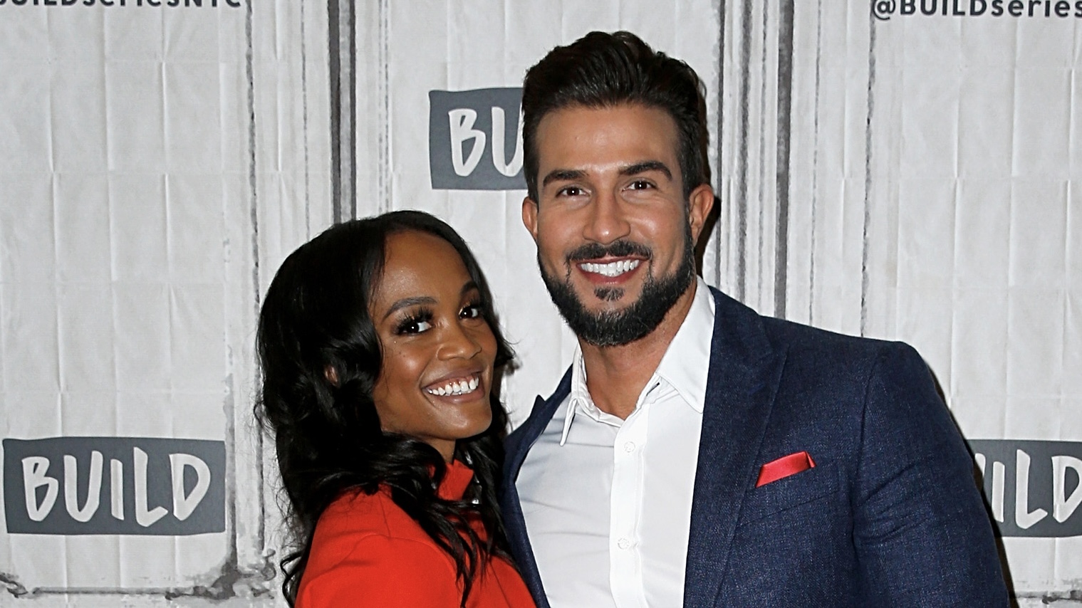 NEW YORK, NEW YORK - SEPTEMBER 30: Rachel Lindsay and Bryan Abasolo attend the Build Series to discuss 'The Bachelorette' at Build Studio on September 30, 2019 in New York City.