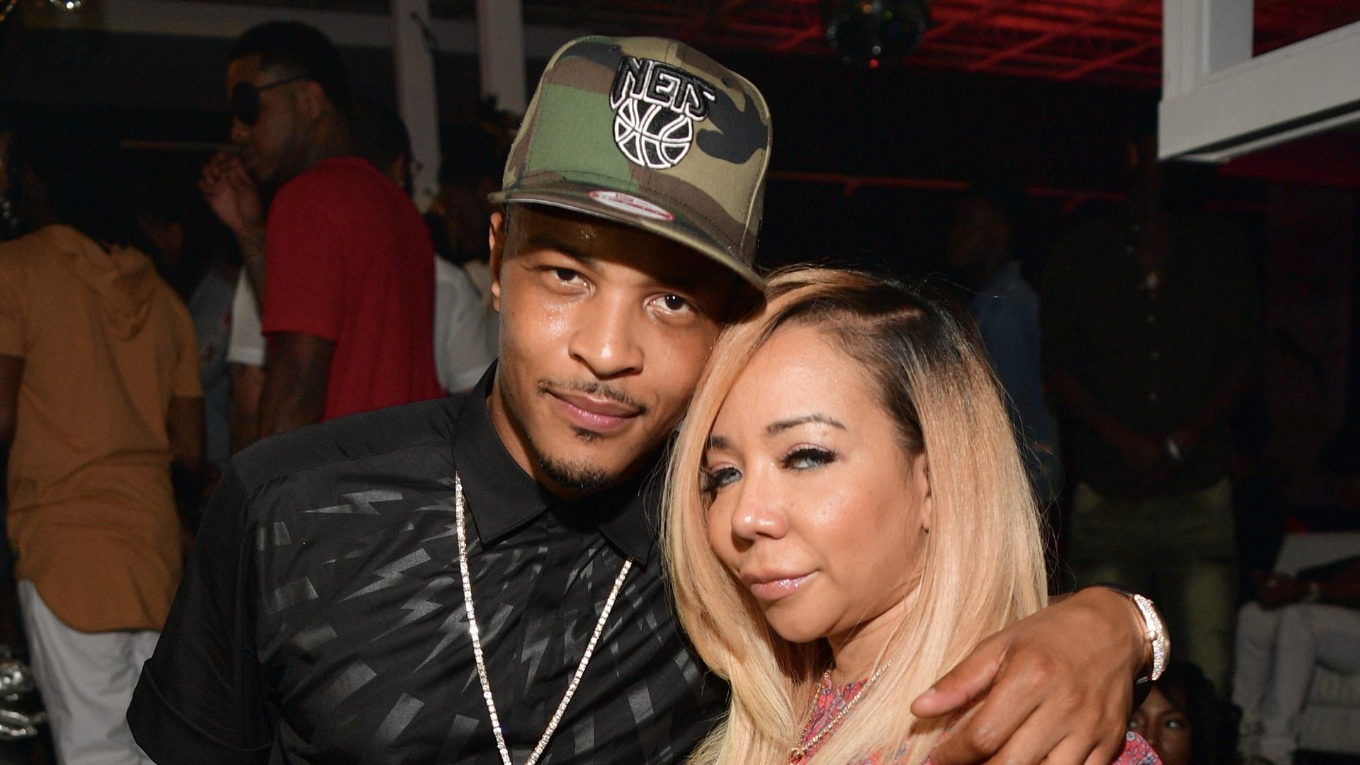 ATLANTA, GA - AUGUST 15: T.I. and Tameka 'Tiny' Harris attend young thugs 25th birthday and PUM Campaign on August 15, 2016 in Atlanta, Georgia.