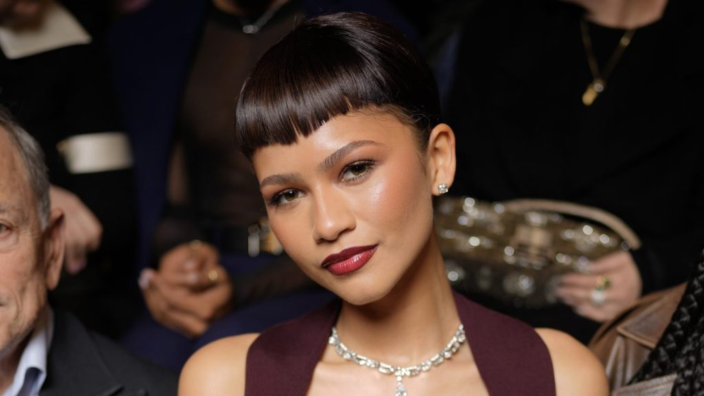 Zendaya at Fendi Couture Spring 2024 as part of Paris Couture Fashion Week held at Palais Brongniart on January 25, 2024 in Paris, France.