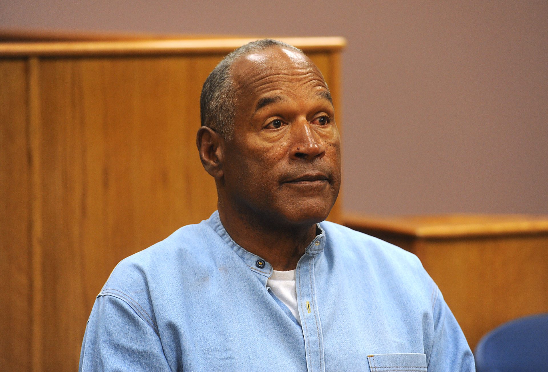 Former professional football player O.J. Simpson listens during a parole hearing at Lovelock Correctional Center in Lovelock, Nevada, U.S., on Thursday, July 20, 2017. Simpson has been granted parole nine years into a 33-year sentence and could be released as soon as Oct. 1.