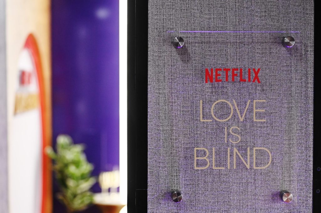NEW YORK, NEW YORK - APRIL 04: Love Is Blind cast celebrates Netflix's first Live Reunion with the iconic pods at Union Square In New York City on April 04, 2023 in New York City.