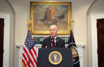 WASHINGTON, DC - OCTOBER 04: U.S. President Joe Biden delivers remarks on new Administration efforts to cancel student debt and support borrowers at the White House on October 04, 2023 in Washington, DC. In addition to announcing a plan for an to give $9 billion in student debt relief Biden urged the House to quickly elect a new Speaker after McCarthy was removed from his position.