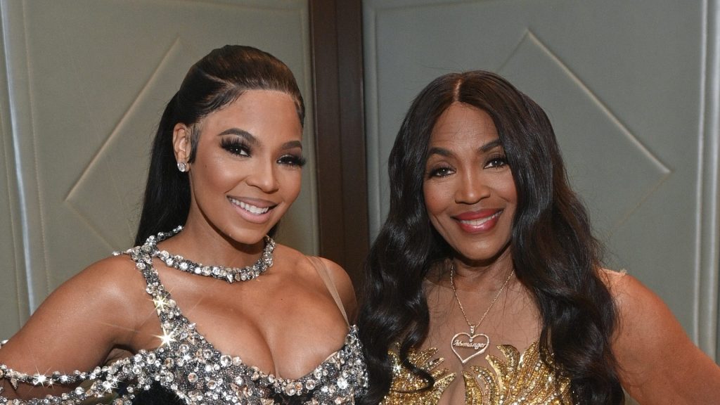 ATLANTA, GEORGIA - JUNE 8: (EDITORS NOTE: A special effects camera filter was used for this image.)Ashanti and Tina Douglas attend 3rd Annual Birthday Ball for Quality Control CEO Pierre 