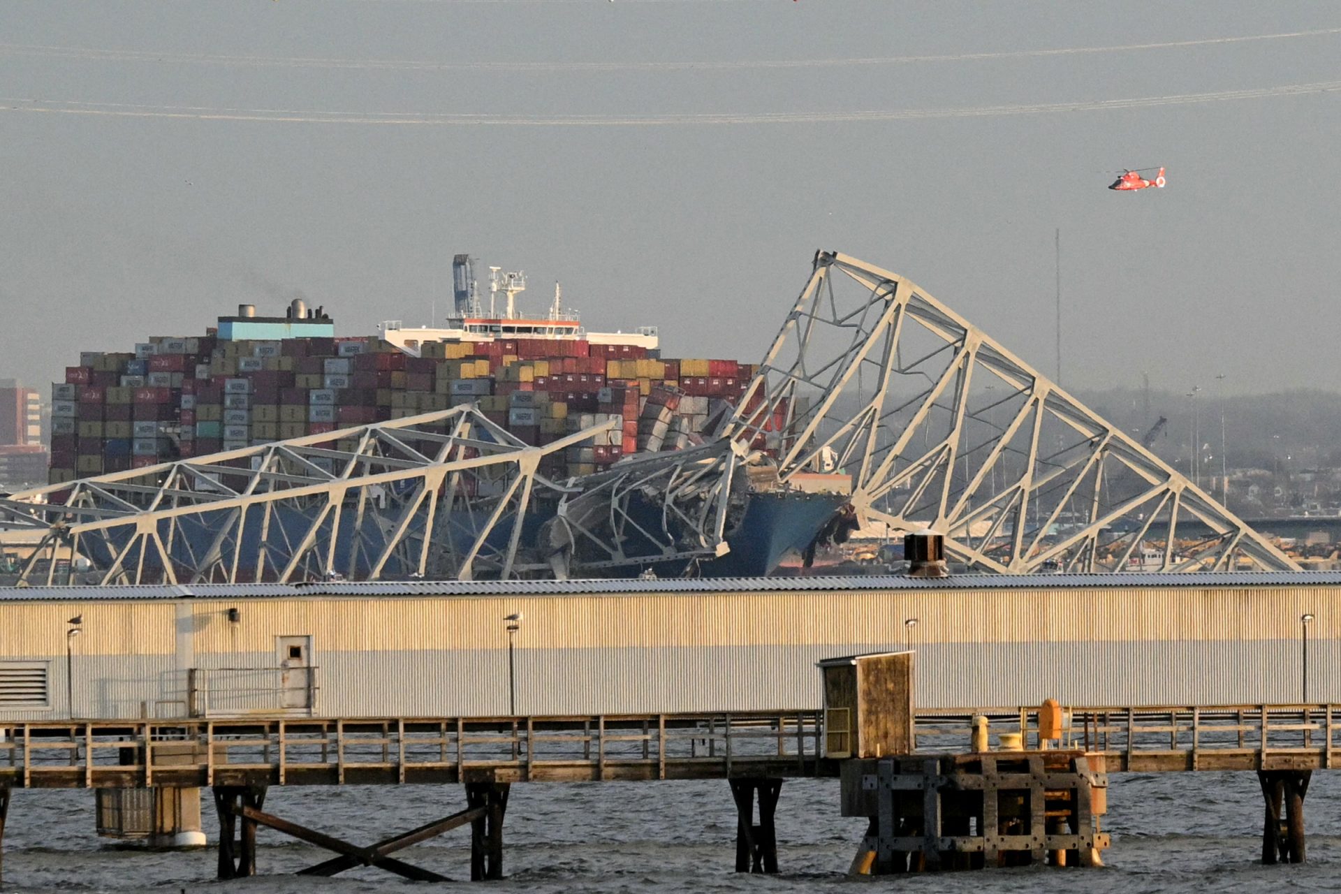 Six People Missing Francis Scott Key Bridge Baltimore Collapsed Cargo Ship Crash