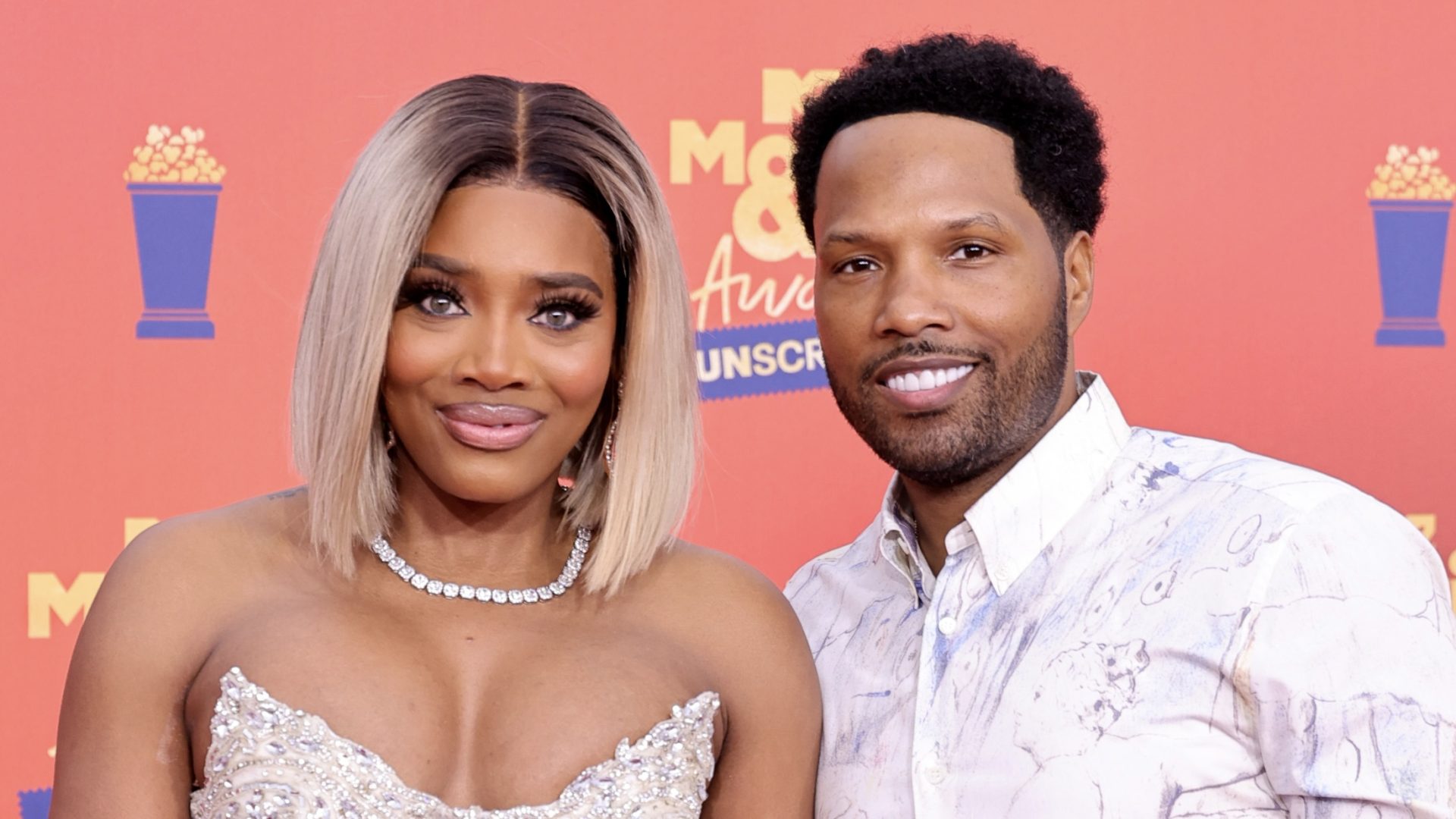 SANTA MONICA, CALIFORNIA: In this image released on June 5, (L-R) Yandy Smith-Harris and Mendeecees Harris attend the 2022 MTV Movie & TV Awards: UNSCRIPTED at Barker Hangar in Santa Monica, California and broadcast on June 5, 2022.