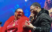 ATLANTA, GEORGIA - FEBRUARY 13: (EDITOR’S NOTE: Image created using a star filter) Ashanti and Nelly perform during Tycoon Music Festival at State Farm Arena on February 13, 2024 in Atlanta, Georgia.