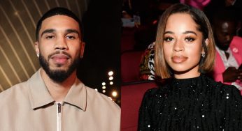 Awww! Jayson Tatum Poses For Photos With Ella Mai, Infant & Family After Winning The Gold In Paris Olympics (WATCH)