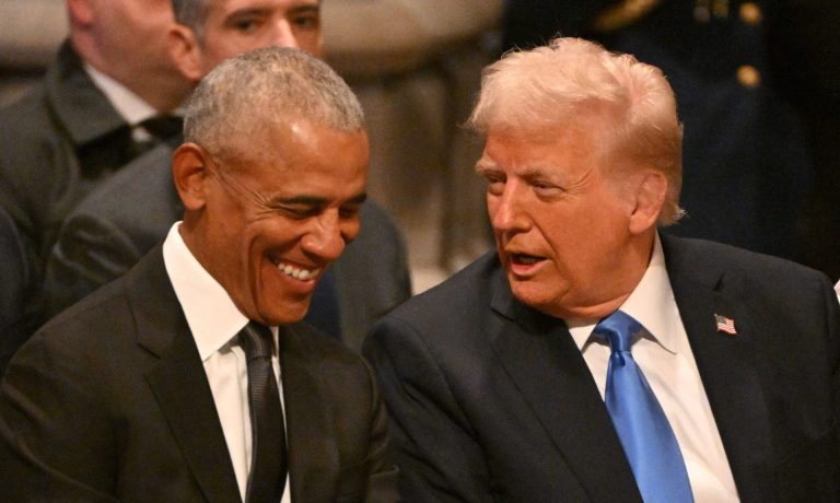 Barack Obama Donald Trump Jimmy Carter Funeral Viral Talking Laughing Social Media Reactions