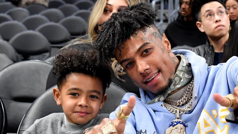 Awww! Blueface's Son Javaughn Johnathan Porter Reacts To His Face Tattoos While Talking To Karlissa Saffold Harvey (WATCH)