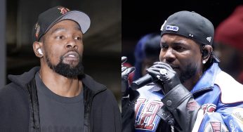 Oop! Kevin Durant Raises Eyebrows After Sharing His Thoughts On Super Bowl & Kendrick Lamar’s Halftime Show (WATCH)