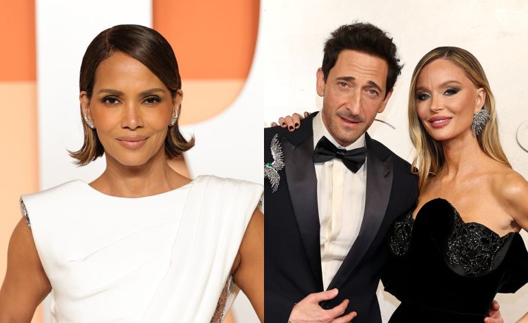Outta Pocket? Adrien Brody's Girlfriend Georgina Chapman Reacts To Halle Berry Kissing Him In Front Of Her At 2025 Oscars (VIDEOS)