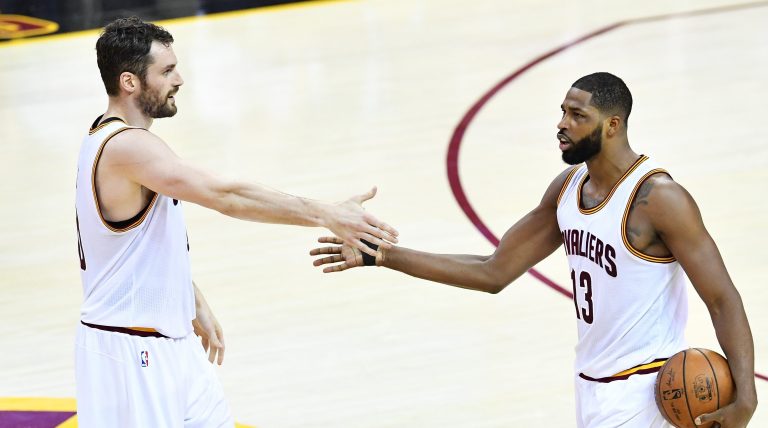 Prayers Up! Tristan Thompson Comforts Kevin Love In An Emotional Courtside Moment After His Father's Death (VIDEO)