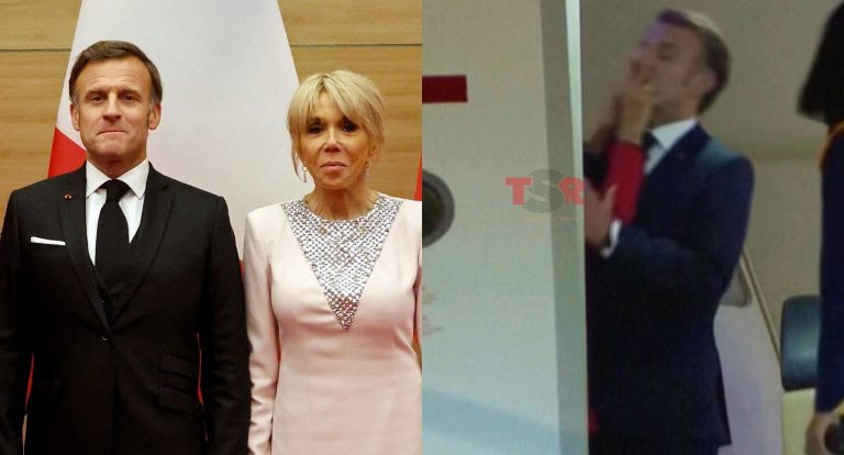 French President Emmanuel Macron Reacts Viral Video Wife Brigitte Smushing Face